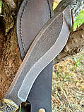 Ніж кукрі ручної роботи «Хижак #1» із кованої сталі Х12МФ/HRC 60., фото 5