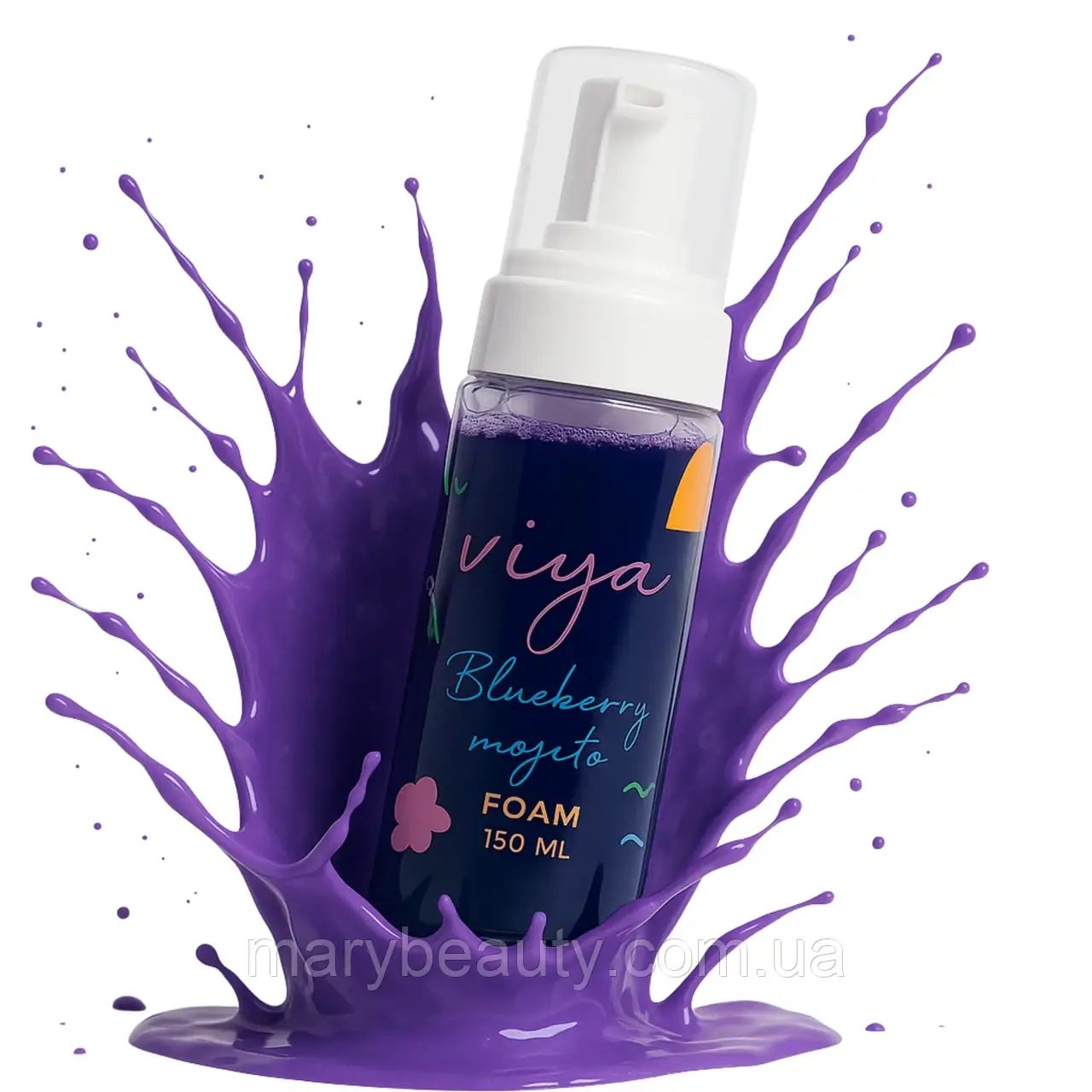 VIYA Піна для обличчя Blueberry Mojito, 150мл, фото 1