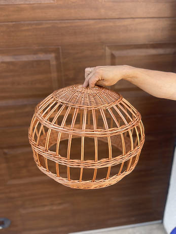 Плетений абажур з лози, фото 1