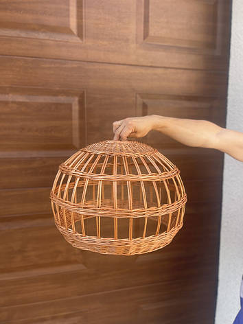 Плетений абажур з лози, фото 2