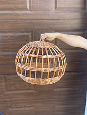 Плетений абажур з лози, фото 3