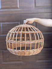 Плетений абажур з лози, фото 4