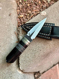 Кинджал ручної роботи «Скельд #1» зі шкіряними піхвами N690/60-61 HRC.