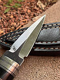 Кинджал ручної роботи «Скельд #1» зі шкіряними піхвами N690/60-61 HRC., фото 2