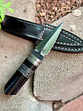 Кинджал ручної роботи «Скельд #1» зі шкіряними піхвами N690/60-61 HRC., фото 4