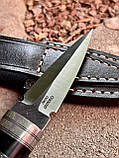 Кинджал ручної роботи «Скельд #1» зі шкіряними піхвами N690/60-61 HRC., фото 5