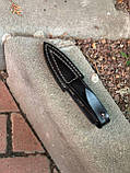 Кинджал ручної роботи «Скельд #1» зі шкіряними піхвами N690/60-61 HRC., фото 7