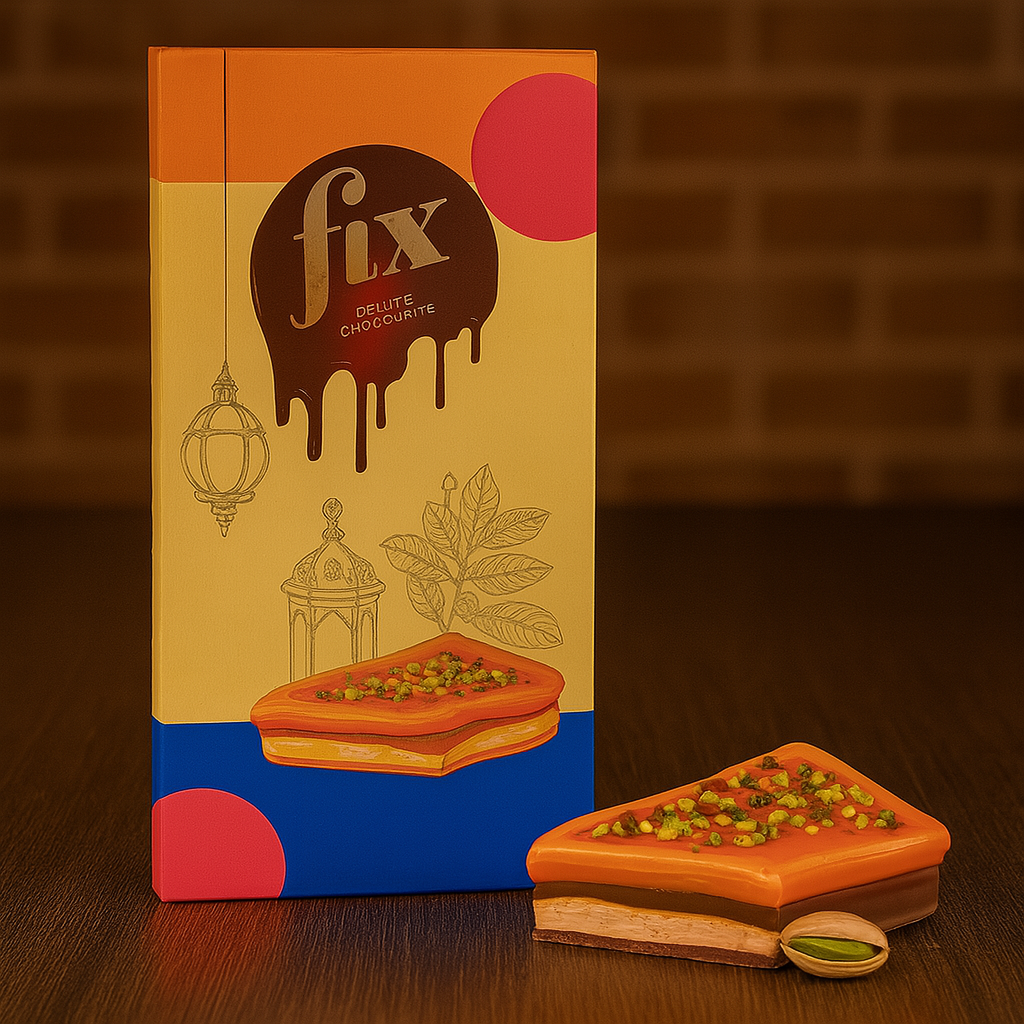 Шоколад Дубайський Fix Dessert Chocolatier c фісташкою 200 г, фото 1