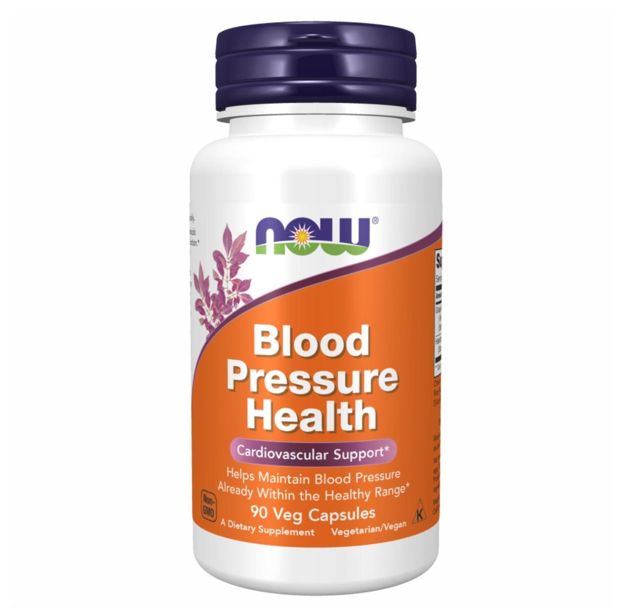 Добавка для здорового артеріального тиску NOW Foods Blood Pressure Helth, 90 вегетаріанських капсул, фото 1