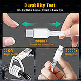 Кабель Type C - Type C + Lightning 60W для iPhone, MacBook, Android, фото 6