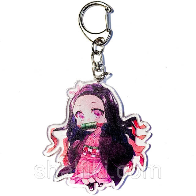 "Недзуко Камадо (Клинок, який знищує демонів / Demon slayer)" брелок акриловий двосторонній з уф-друком, фото 1