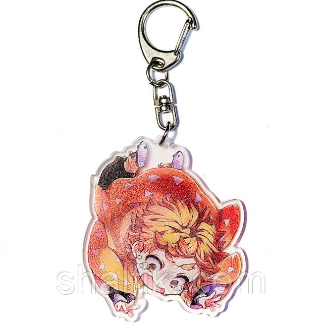 "Зеницю Агацума (Клинок, який знищує демонів / Demon slayer)" брелок акриловий двосторонній з уф-друком, фото 1