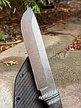 Ніж ручної роботи для полювання та риболовлі «Різак #5» з піхвами із холтексу S390/67 HRC., фото 2