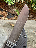 Ніж ручної роботи для полювання та риболовлі «Різак #5» з піхвами із холтексу S390/67 HRC., фото 5
