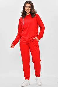 Спортивний костюм жіночий червоного кольору р.M 204125P