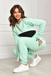 Спортивний костюм жіночий трійка м'ятного кольору 204502P