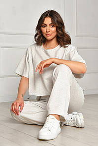 Спортивний костюм жіночий сірого кольору 204510P