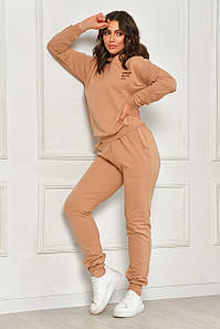 Спортивний костюм жіночий бежевого кольору 204511P