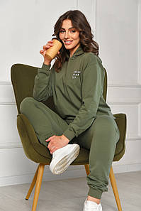 Спортивний костюм жіночий кольору хакі р.M 204512P