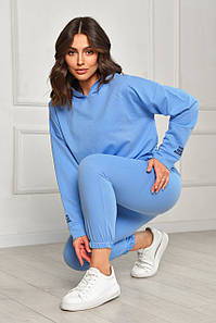 Спортивний костюм жіночий блакитного кольору 204514P