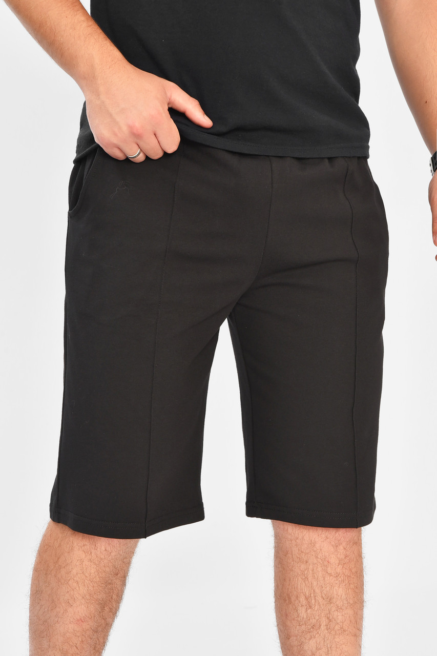 Шорти чоловічі однотонні чорного кольору 204269P, фото 1