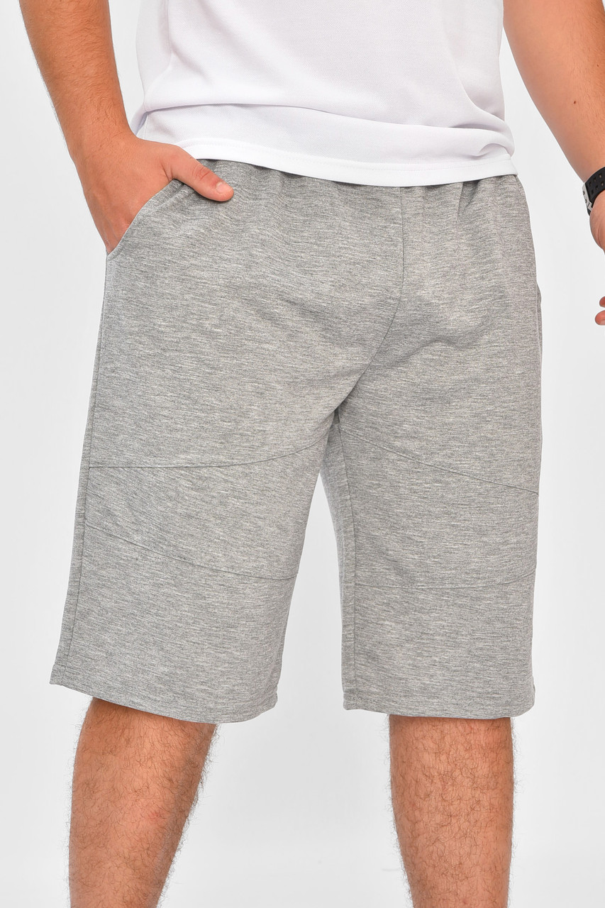Шорти чоловічі однотонні сірого кольору р.XL 204271P, фото 1