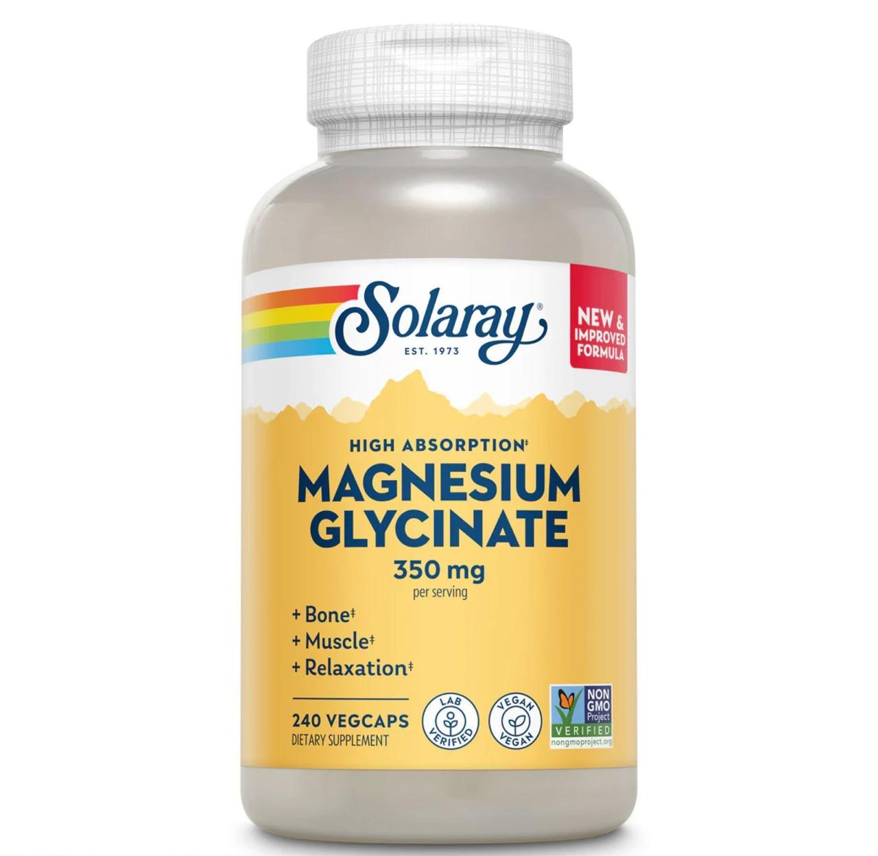 Магній гліцинат Magnesium Glycinate, 350 мг, 240 рослинних капсул, фото 1