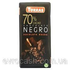 Шоколад Torras чорний 70 % какао 80 гр код 7, фото 1