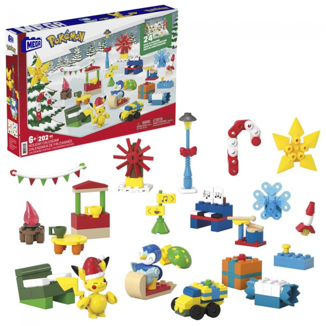 Адвент-календар "Зимові пригоди Покемона" Mega Construx, фото 1