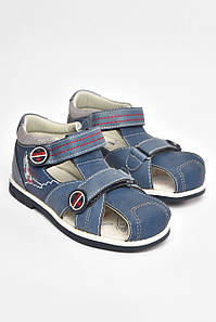Сандалі дитячі хлопчик синього кольору на липучці 204028P