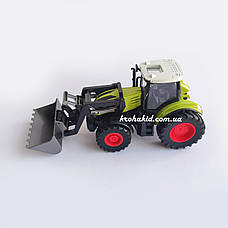 Трактор із ковшем на радіокеруванні на акумуляторі 3.7V Світло Гумові колеса Розмір 29 см Green, фото 2
