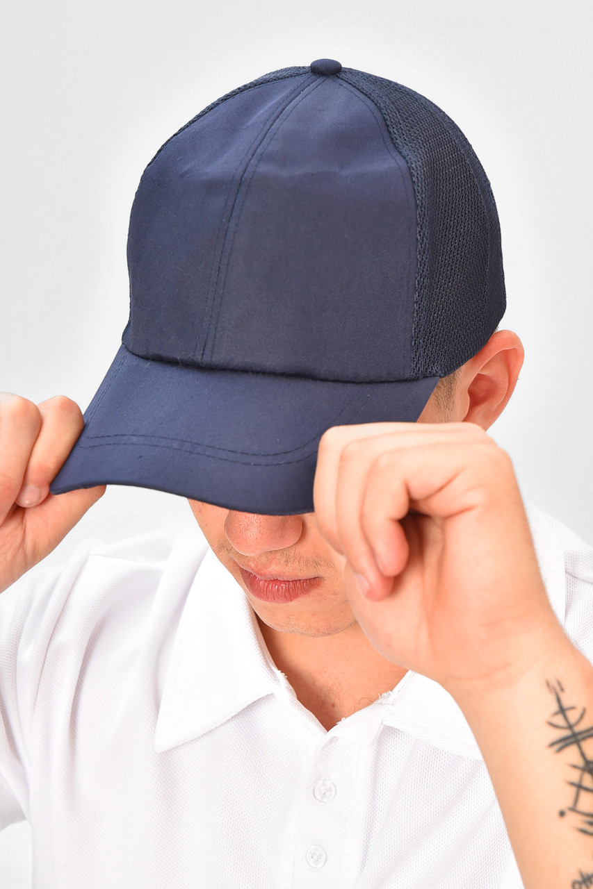 Кепка чоловіча темно-синього кольору 202855P, фото 1