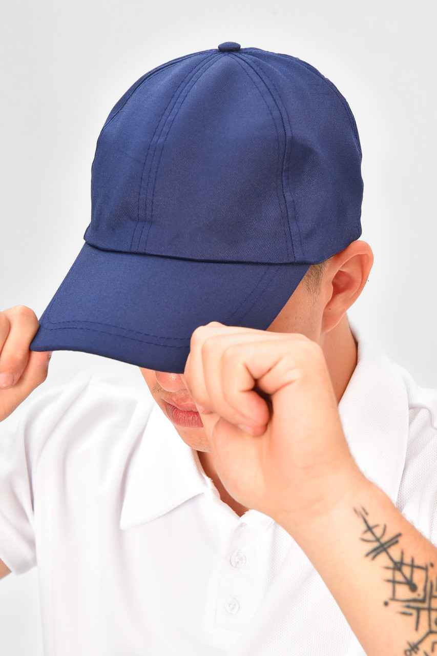 Кепка чоловіча однотонна темно-синього кольору 203030P, фото 1