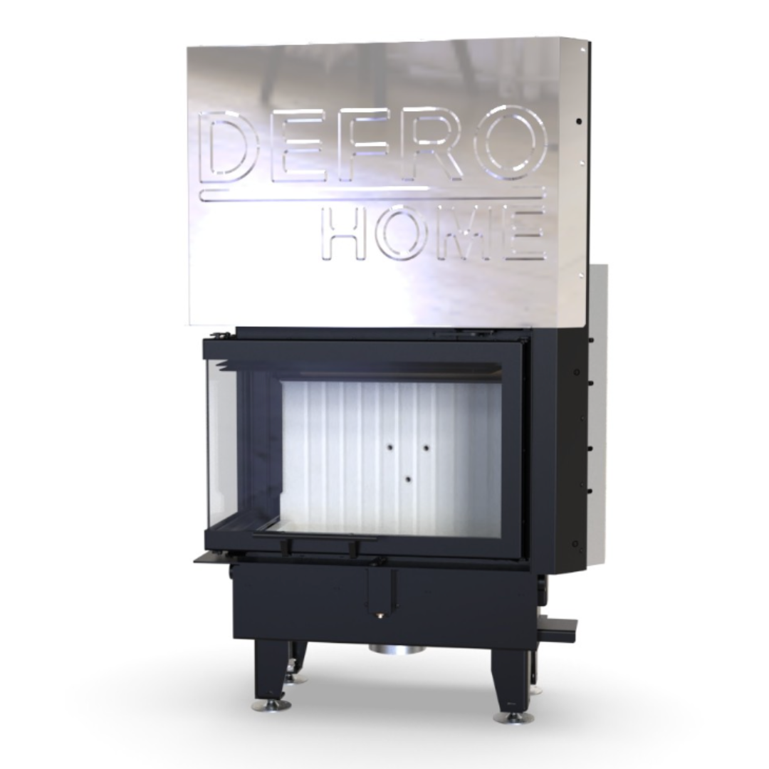 Камінна топка Defro Home Сталева кутова топка IMPULS SM BL G Камінні топки з гільйотиною 8 кВт