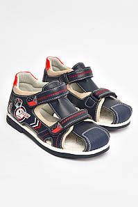 Сандалі дитячі хлопчик темно-синього кольору на липучці 204027P