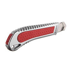 Ніж сегментний 18 мм, металева напрямна, протиковзний корпус INTERTOOL HT-0504, фото 4