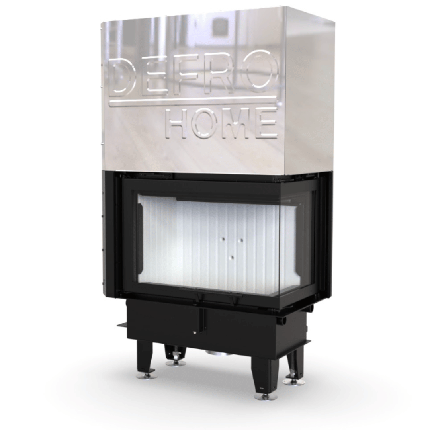 Камінна топка Defro Home Сталева кутова топка IMPULS SM BP G Камінні топки з гільйотиною 8 кВт, фото 1