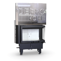 Камінна топка Defro Home Сталева кутова топка IMPULS SM BP G Камінні топки з гільйотиною 8 кВт, фото 3