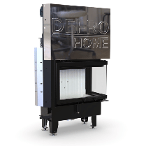 Камінна топка Defro Home Сталева кутова топка IMPULS SM BP G Камінні топки з гільйотиною 8 кВт, фото 4