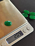 Зелений авантюрин натуральний камінь без оправи. Кабошон овал з авантюрину. Розміри 18*13*6 мм., фото 3