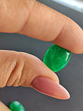Зелений авантюрин натуральний камінь без оправи. Кабошон овал з авантюрину. Розміри 18*13*6 мм., фото 2