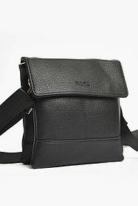 Сумка чоловіча через плече з екошкіри чорного кольору 203643P