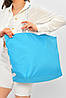 Сумка пляжна жіноча блакитного кольору з принтом 203847P, фото 3