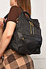 Рюкзак жіночий однотонний чорного кольору 204651P, фото 2