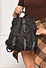 Рюкзак жіночий однотонний чорного кольору 204651P, фото 3