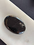 Шерл кабошон натуральний 35*24*7.5 мм камінь чорний турмалін. Камінь для ваших прикрас., фото 7