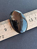Шерл кабошон натуральний 35*24*7.5 мм камінь чорний турмалін. Камінь для ваших прикрас., фото 10