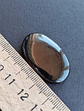 Шерл кабошон натуральний 33.5*21.5*6.5 мм. камінь чорний турмалін. Камінь для ваших прикрас., фото 10