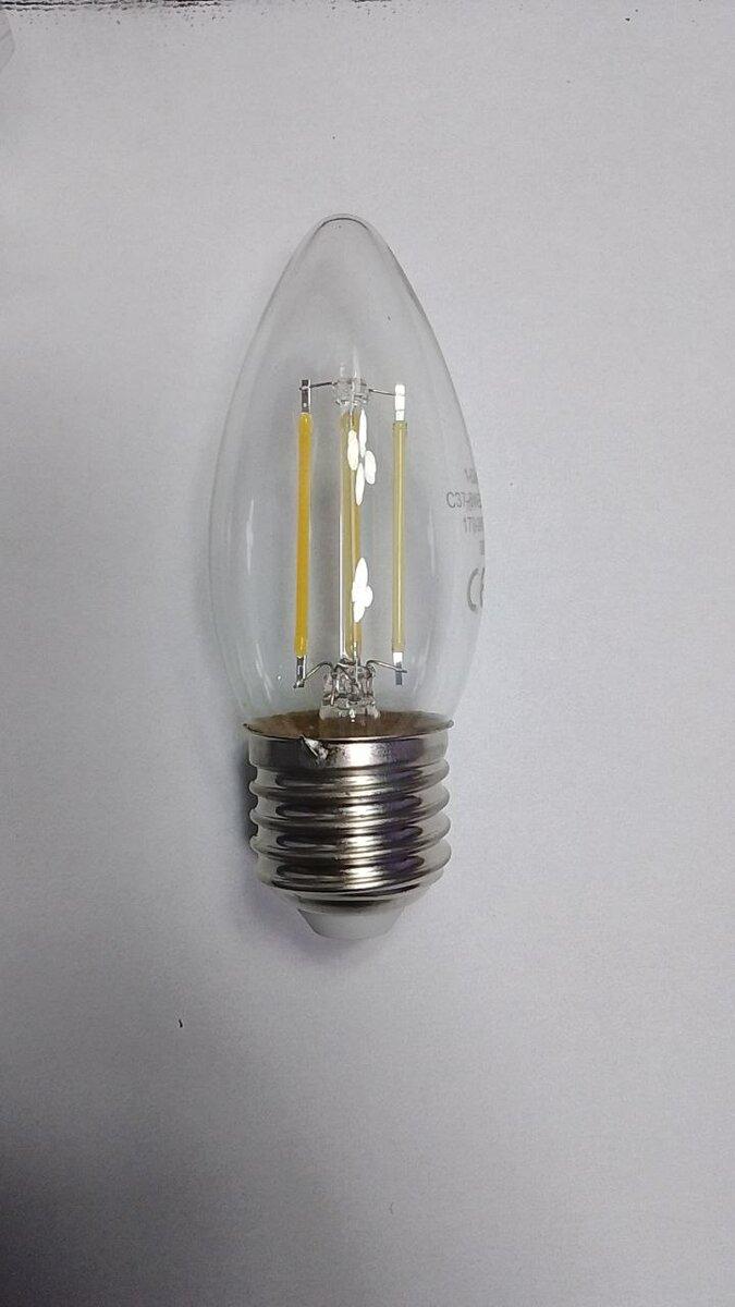 Лампочка LED Siriusstar Filament 8W C37-4200K-E27, фото 1