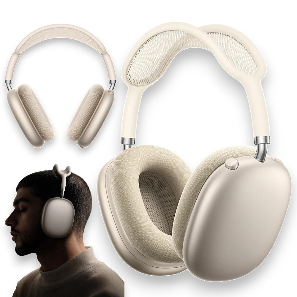 Бездротові Bluetooth навушники HOCO W65 Plus ANC Навушники накладні з мікрофоном шумозаглушенням, бежеві, фото 1